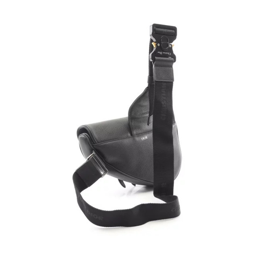 Dior Christian ERL Saddle Bag Waist Body Belt Bum Crossbody Leather Black - Picture 2 of 7